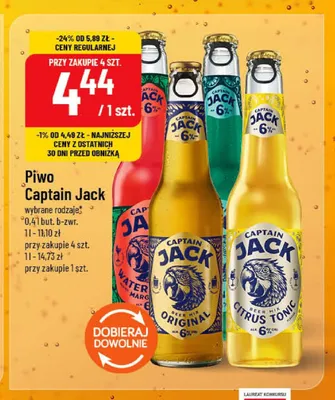 Piwo Captain Jack Citrus Tonic promocja w POLOmarket