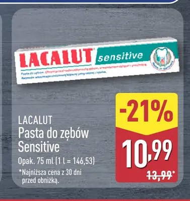 Pasta do zębów Sensitive Lacalut promocja w Aldi