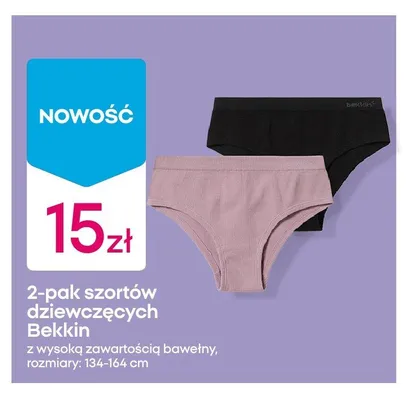 Szorty dziewczęce Bekkin 2-pak promocja w Pepco