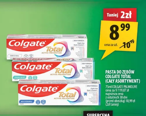 Pasta do zębów Colgate Total Fresh Mint promocja w Arhelan