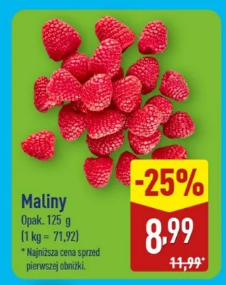 Maliny promocja w Aldi