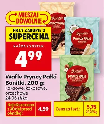 Wafle Pryncy Pałki orzechowe promocja w Biedronka