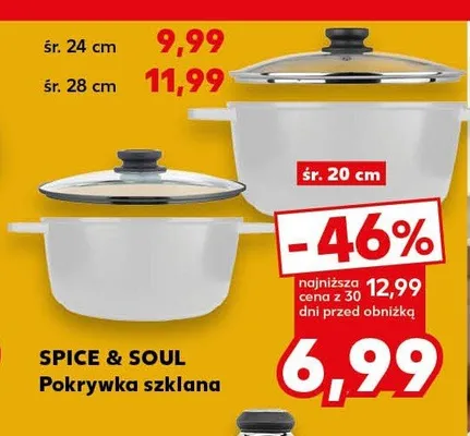Pokrywka szklana Spice & Soul śr. 28 cm promocja w Kaufland