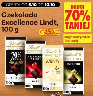 Czekolada Excellence 70% Cocoa Intense Dark Lindt promocja w Biedronka