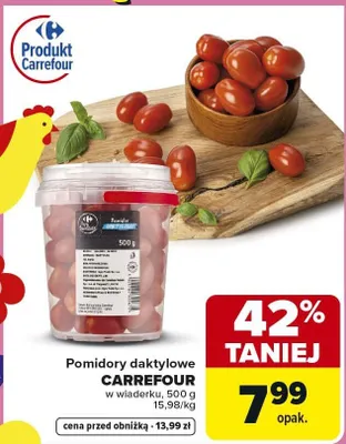 Pomidory daktylowe promocja w Carrefour