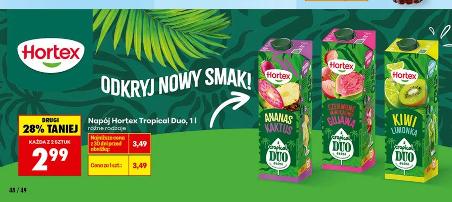 Napój Tropical Duo różne rodzaje promocja w Biedronka