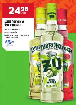 Wódka Żubrówka Żu Fresh promocja w Stokrotka