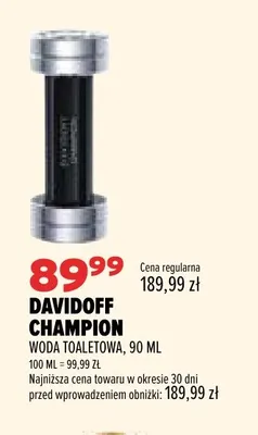 Woda toaletowa Davidoff Champion promocja w Drogerie Natura