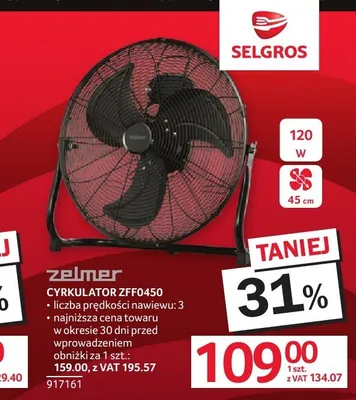 Cyrkulator Zelmer ZFF0450 promocja w Selgros