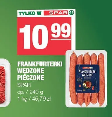 Frankfurterki wędzone pieczone SPAR promocja w SPAR
