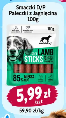 Smaczki D/P pałeczki z jagnięciną Nutridog promocja w emma MARKET