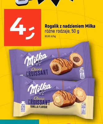 Rogalik z nadzieniem Milka Choco Croissant o smaku waniliowym promocja w Dealz