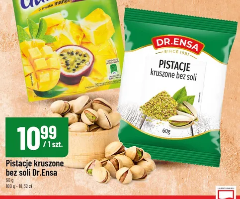 Pistacje kruszone bez soli Dr.Ensa promocja w POLOmarket
