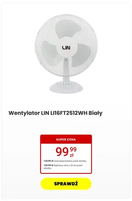 Wentylator LIN promocja w Media Expert