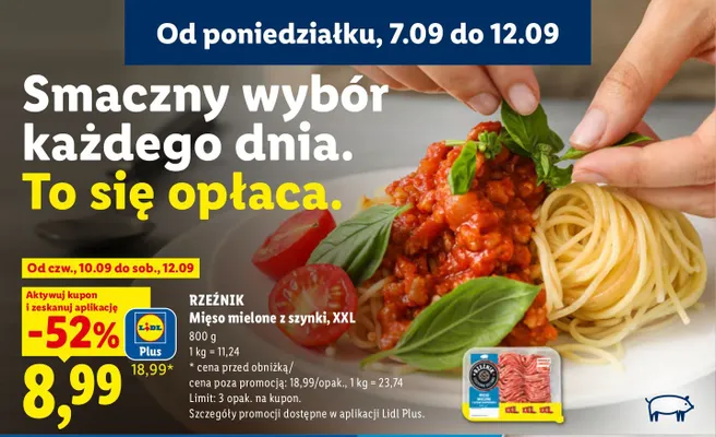 Mięso mielone z szynki XXL Rzeźnik promocja w Lidl