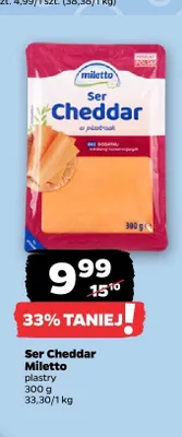 Ser Cheddar Miletto plastry promocja w Netto