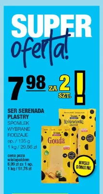 Ser żółty Serenada plastry Spomlek promocja w SPAR