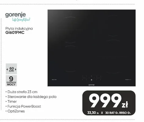 Płyta indukcyjna Gorenje GI601FMC promocja w Max Elektro
