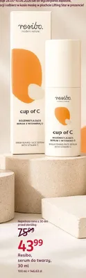 Serum do twarzy z witaminą C rozświetlające Resibo cup of C promocja w Rossmann