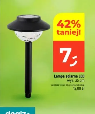 Lampa solarna LED wys.35 cm promocja w Dealz