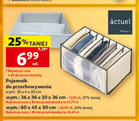 Pojemnik do przechowywania Actuel 36x36x10x36 cm promocja w Auchan