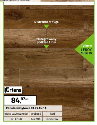 Panele winylowe Artens BARRANCA promocja w Leroy Merlin