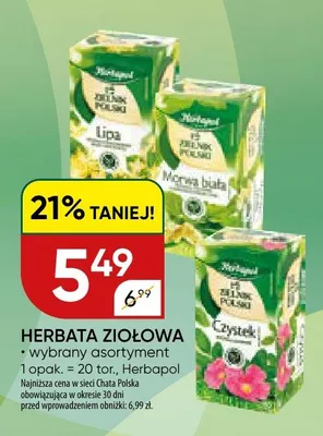 Herbata ziołowa wybrany asortyment promocja w Chata Polska