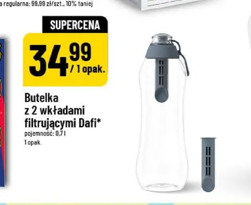 Butelka z 2 wkładami filtrującymi Dafi pojemność: 0,7l promocja w POLOmarket