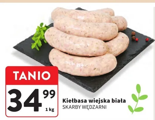 Kiełbasa wiejska biała promocja w Intermarche