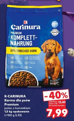 Karma dla psów Premium junior, z kurczakiem promocja w Kaufland
