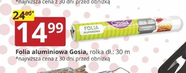 Folia aluminiowa Gosia 30 m promocja w Prymus AGD