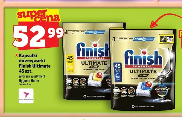 Kapsułki do zmywarki Finish Ultimate Lemon promocja w TOPAZ