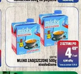 Mleko zagęszczone niesłodzone Gostyń promocja w Tomi Markt