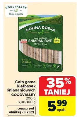 Cała gama kiełbasek śniadaniowych promocja w Carrefour