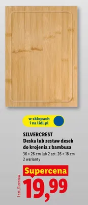 Deska lub zestaw desek do krojenia z bambusa promocja w Lidl