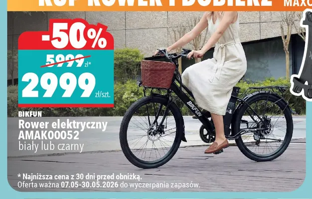Rower elektryczny BIKFUN AMAK00052 czarny promocja w Biedronka Home