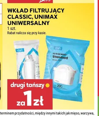 Wkład filtrujący Unimax uniwersalny Dafi promocja w Stokrotka