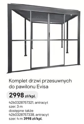Komplet drzwi przesuwnych do pawilonu Evisa promocja w Castorama