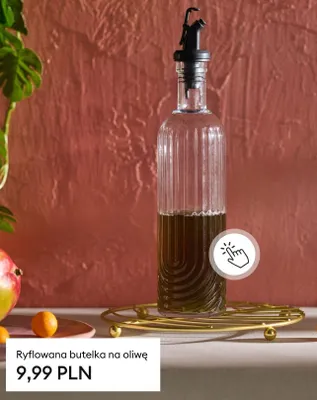 Ryflowana butelka na oliwę promocja w Sinsay