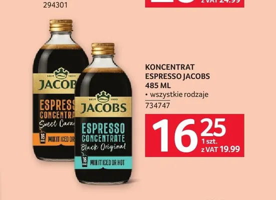 Koncentrat Espresso Jacobs promocja w Selgros
