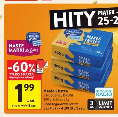 Masło ekstra Z Mlecznej Drogi promocja w Intermarche