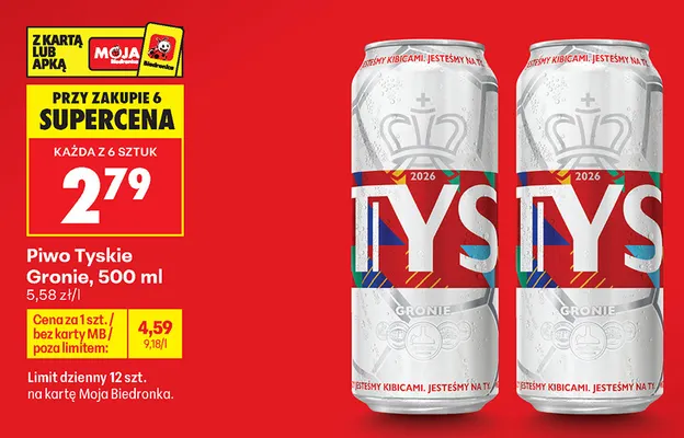 Piwo Tyskie Gronie promocja w Biedronka