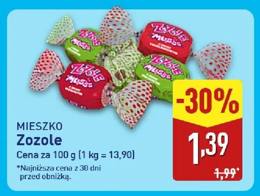 Cukierki Zozole promocja w Aldi