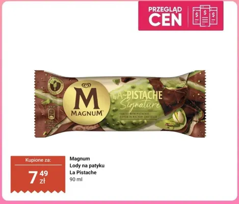 Lody na patyku Magnum La Pistache promocja w Dino