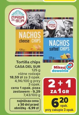 Tortilla chips Salted Casa Del Sur promocja w Carrefour
