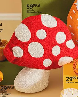 Poduszka dekoracyjna grzybek Hello Autumn promocja w Empik