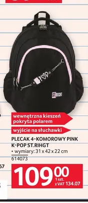 Plecak 4-komorowy Pink K-Pop St.Right promocja w Selgros