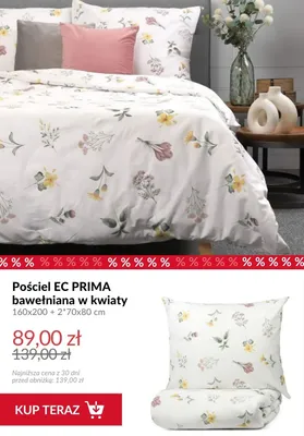 Pościel bawełniana w kwiaty EC PRIMA promocja w Homla