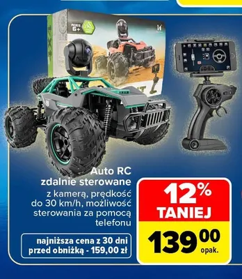 Auto RC zdalnie sterowane z kamerą promocja w Carrefour Market
