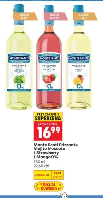 Wino bezalkoholowe Monte Santi Frizzante Mango promocja w Biedronka